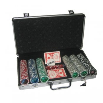 Poker set MASTER 300 v kufri Deluxe s oznaenm hodnt