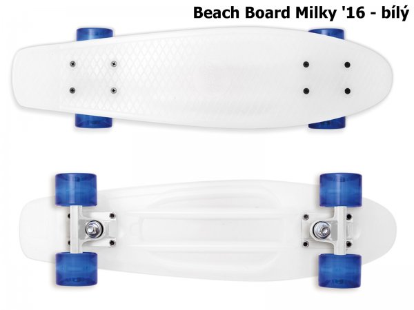 Skateboard STREET SURFING Beach Board Milky - biely