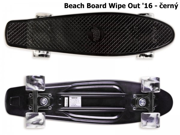 Skateboard STREET SURFING Beach Board Wipe Out - ierny