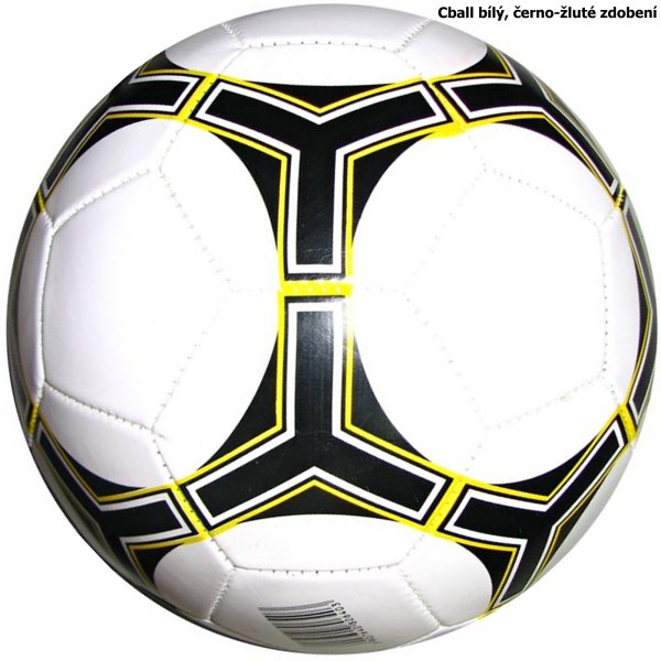 Futbalov lopta SPOKEY Cball - biela, ierno-zlat zdobenie