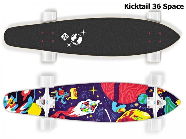 Longboard STREET SURFING Kicktail 36 Space