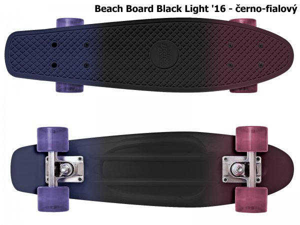 Skateboard STREET SURFING Beach Board Black Light - ierno-fialov