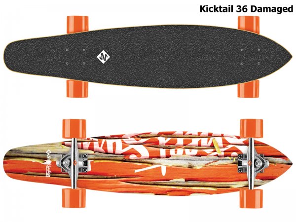 Longboard STREET SURFING Kicktail 36 Damaged - oranov