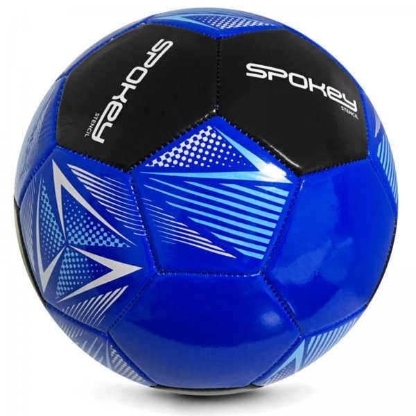 Futbalov lopta SPOKEY Stencil - modro-ierna