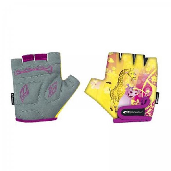 Detsk cyklo rukavice SPOKEY Giraffe Glove - XS